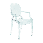Cadeira Louis Ghost Cristal com Braço