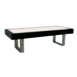 Mesa Balcão Baixa em Laca com Tampo Iluminado com Base Ferro
