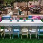 Mesa Balcão Baixa com Cadeira Itália Mini (10 lugares)
