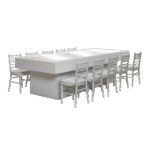 Mesa Balcão Baixa com Cadeira Itália Mini (10 lugares)