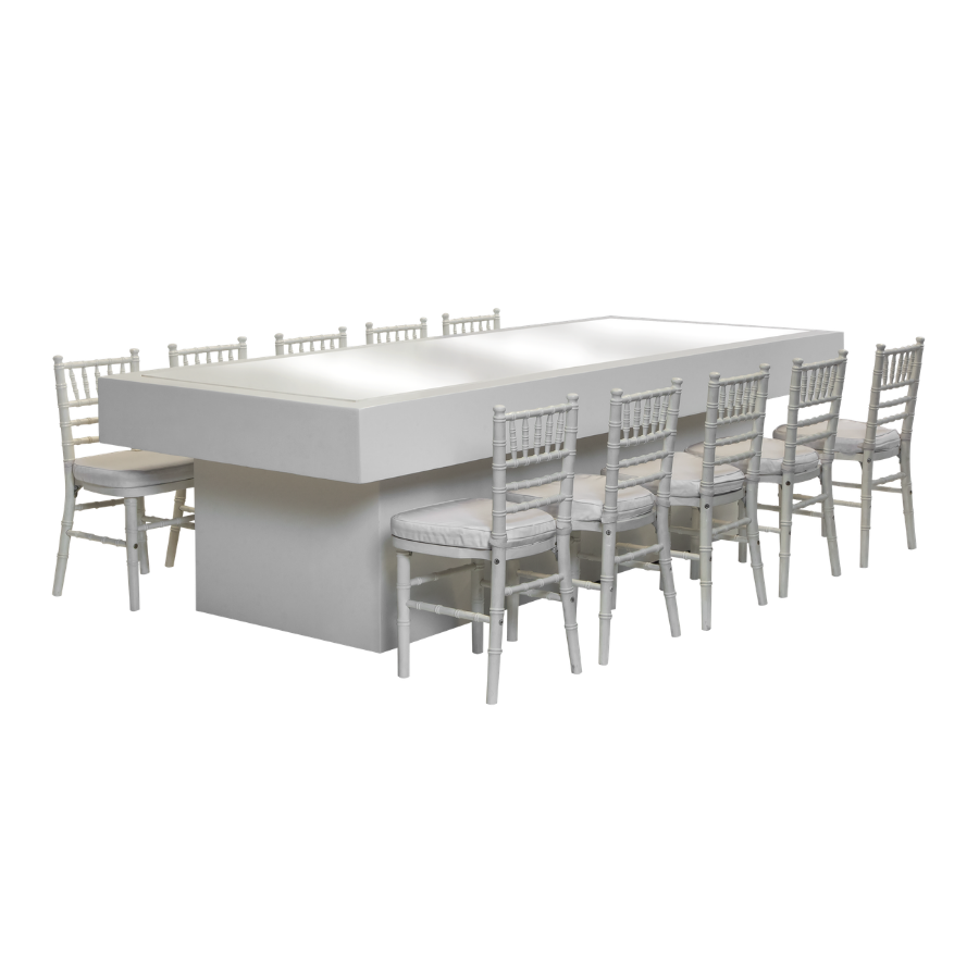 Mesa Balcão Baixa com Cadeira Itália Mini (10 lugares)