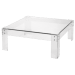 Mesa Vidro Cristal Centro com Tampo Vidro