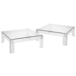 Mesa Vidro Cristal Centro com Tampo Vidro