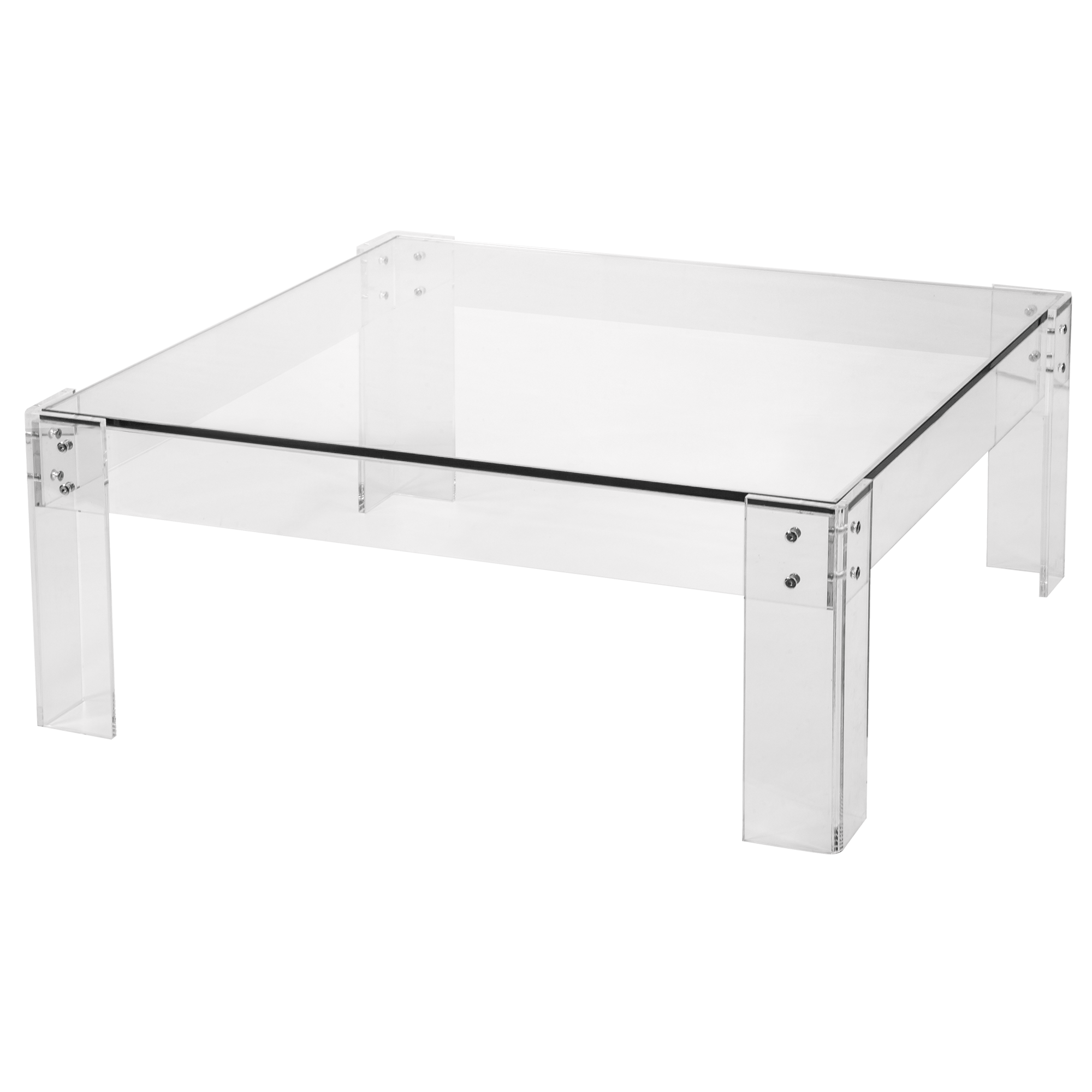 Mesa Vidro Cristal Centro com Tampo Vidro