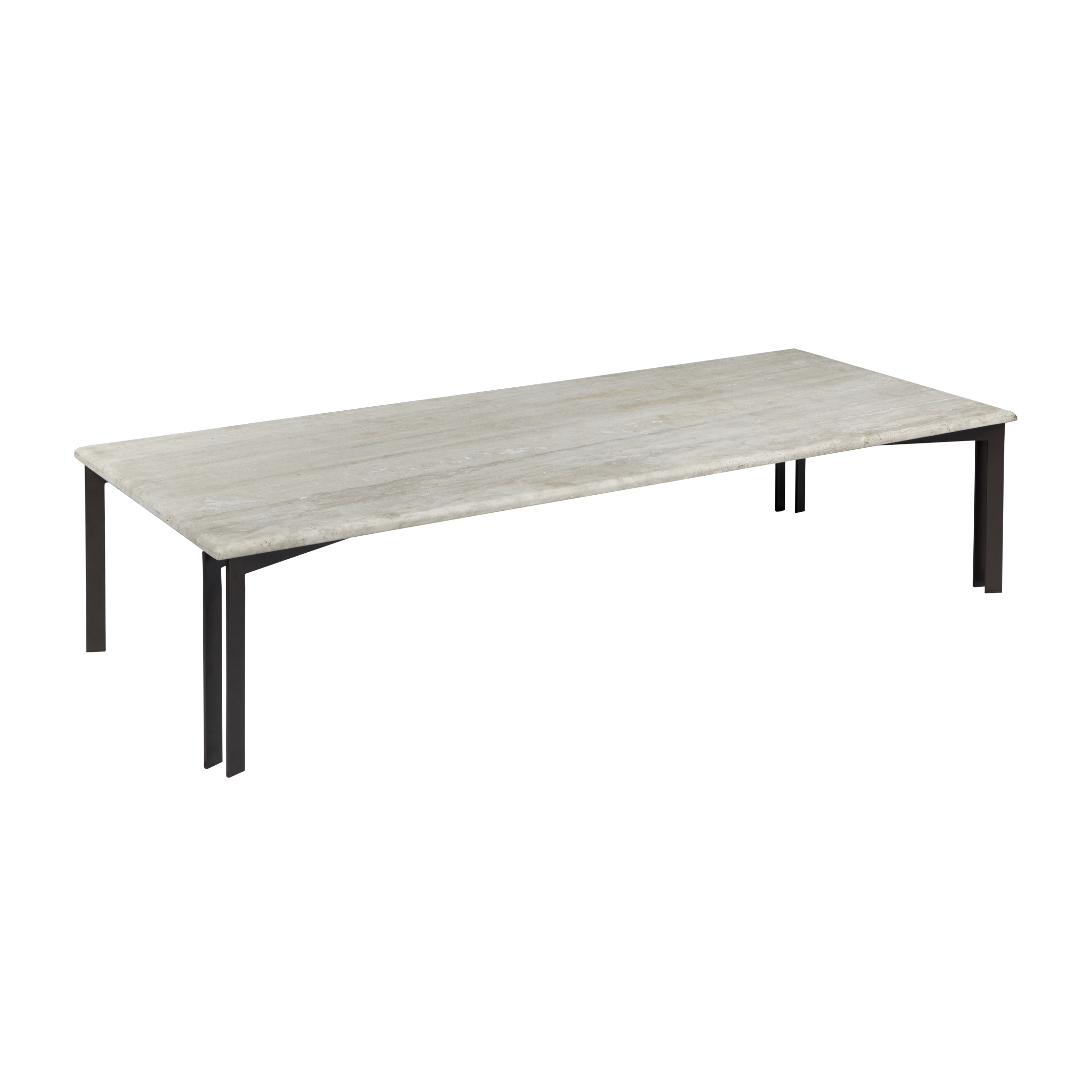 Mesa Minotti Centro com Tampo Mármore Travertino Bege