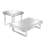 Mesa Espelho Cristal Lateral