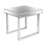 Mesa Espelho Cristal Lateral