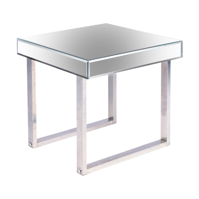Mesa Espelho Cristal Lateral