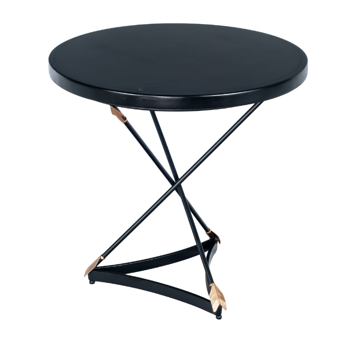 Mesa Flecha com Tampo Laca Preta