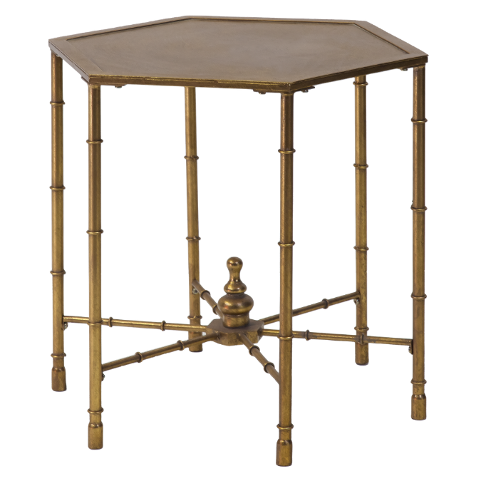 Mesa Hexagonal Ouro