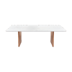 Mesa Ônix Retangular com Base Madeira