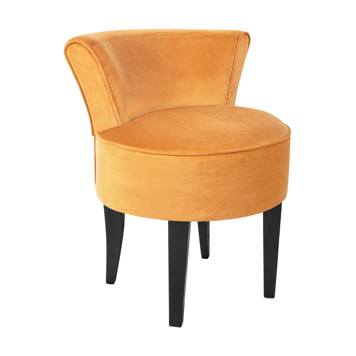 Poltrona Mignon Veludo Maia Mostarda