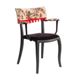 Cadeira Duomo com Braço com Encosto Floral com Pingentes