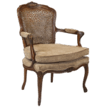 Poltrona Luis XV Veludo Andorra Bege