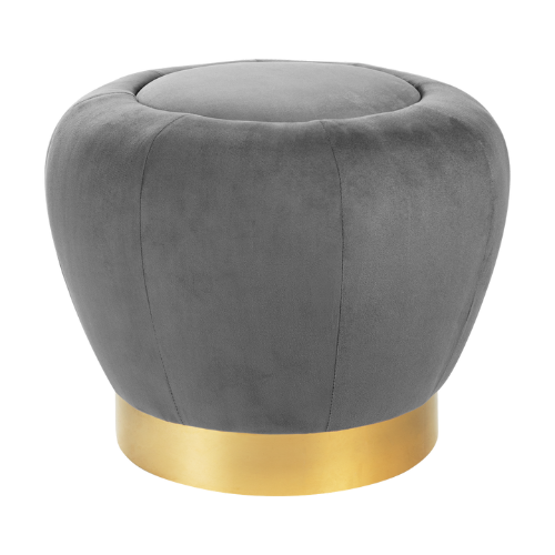 Pufe Gucci Veludo Inca Grafite