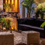 Sofá Chesterfield Veludo Preto