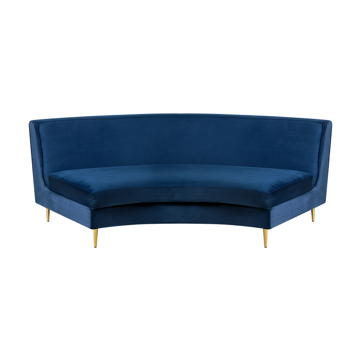 Sofá Manoela Veludo Inca Azul Marinho