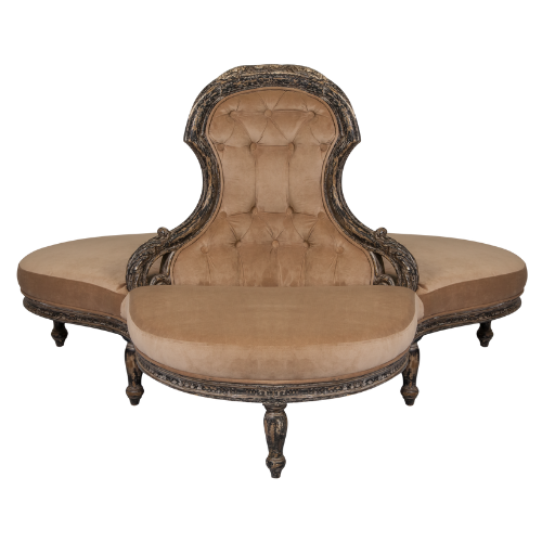 Sofá Duquesa Veludo Andorra Bege