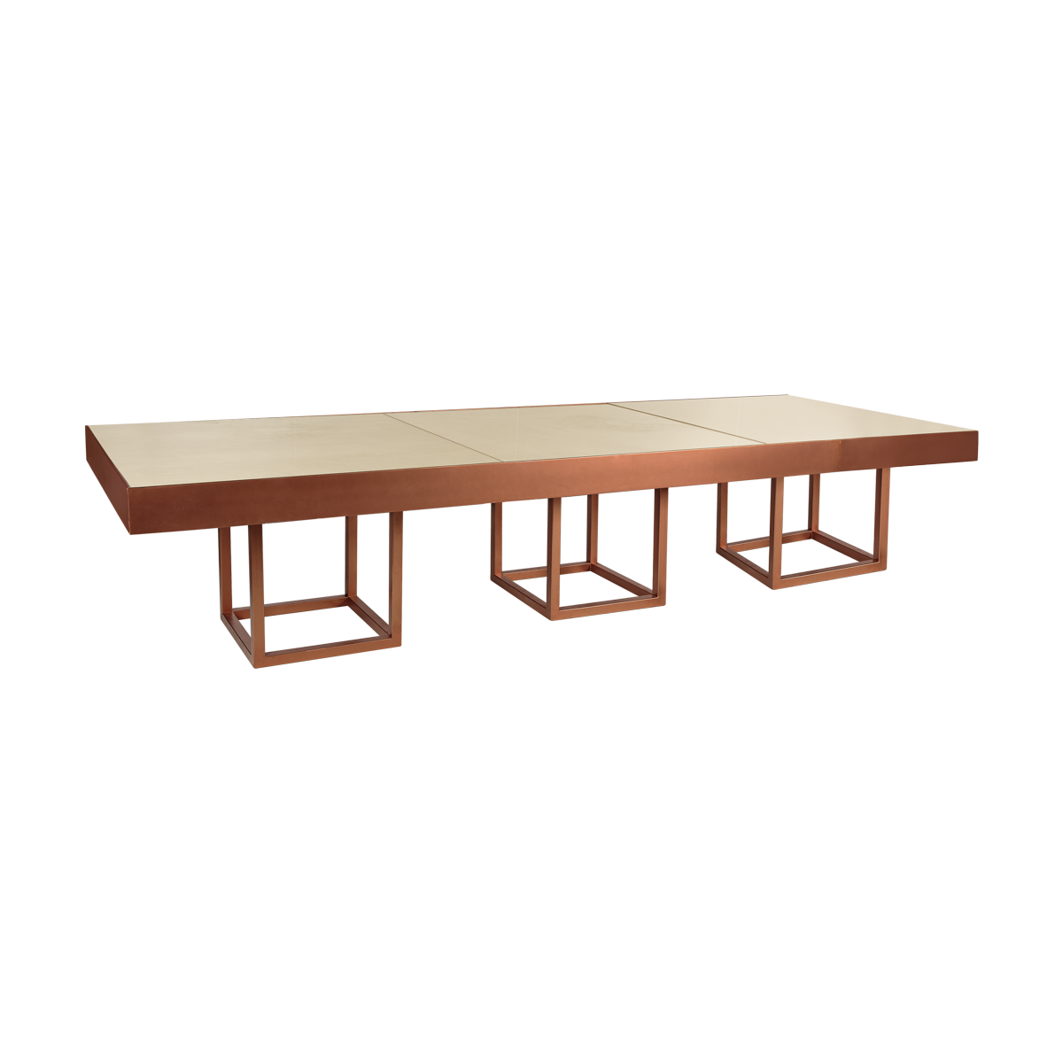 Tampo Mesa em Laca e Mármore Travertino Bege