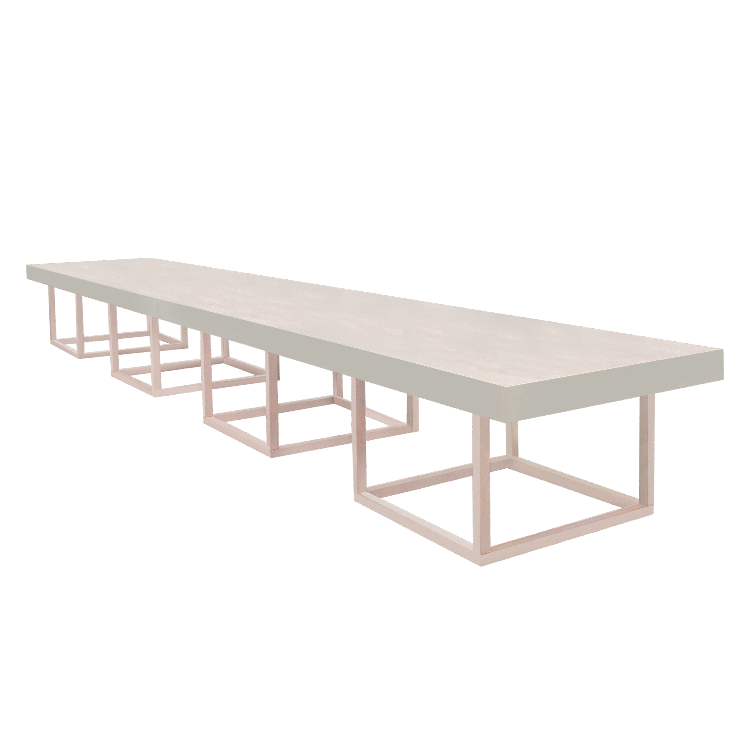 Tampo Mesa em Laca e Mármore Travertino Bege