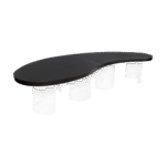 Tampo Orgânico Laca com Borda de 8cm e Base Curva Cristal