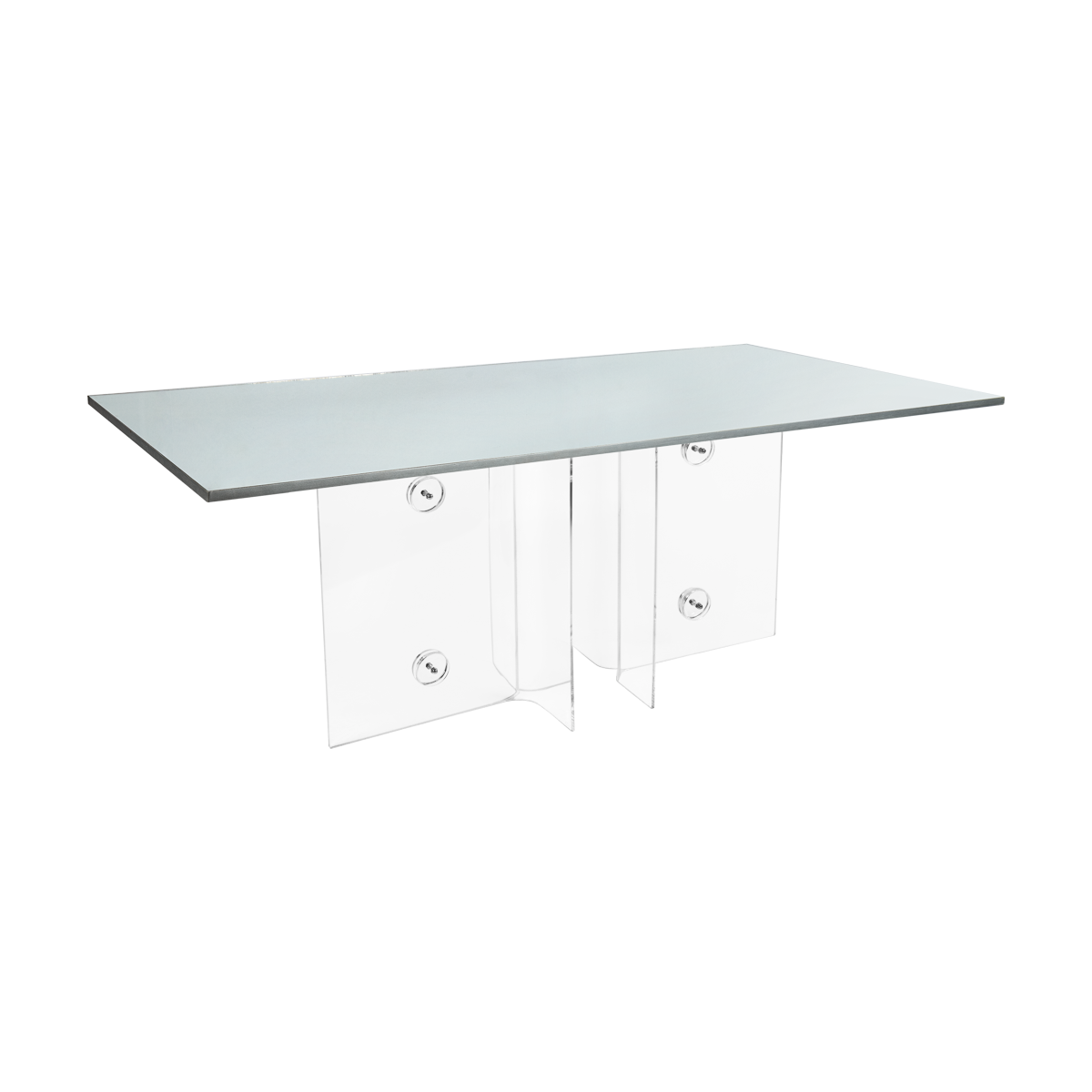 Tampo Espelho Friso Prata com Base Acrílico Star