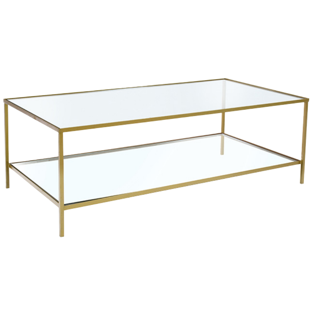 Mesa Ferro Ouro Velho Centro com Vidro