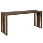 Aparador Sofá Table Ferro Envelhecido com Tampo Madeira