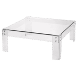 Mesa Vidro Cristal Centro com Tampo Vidro