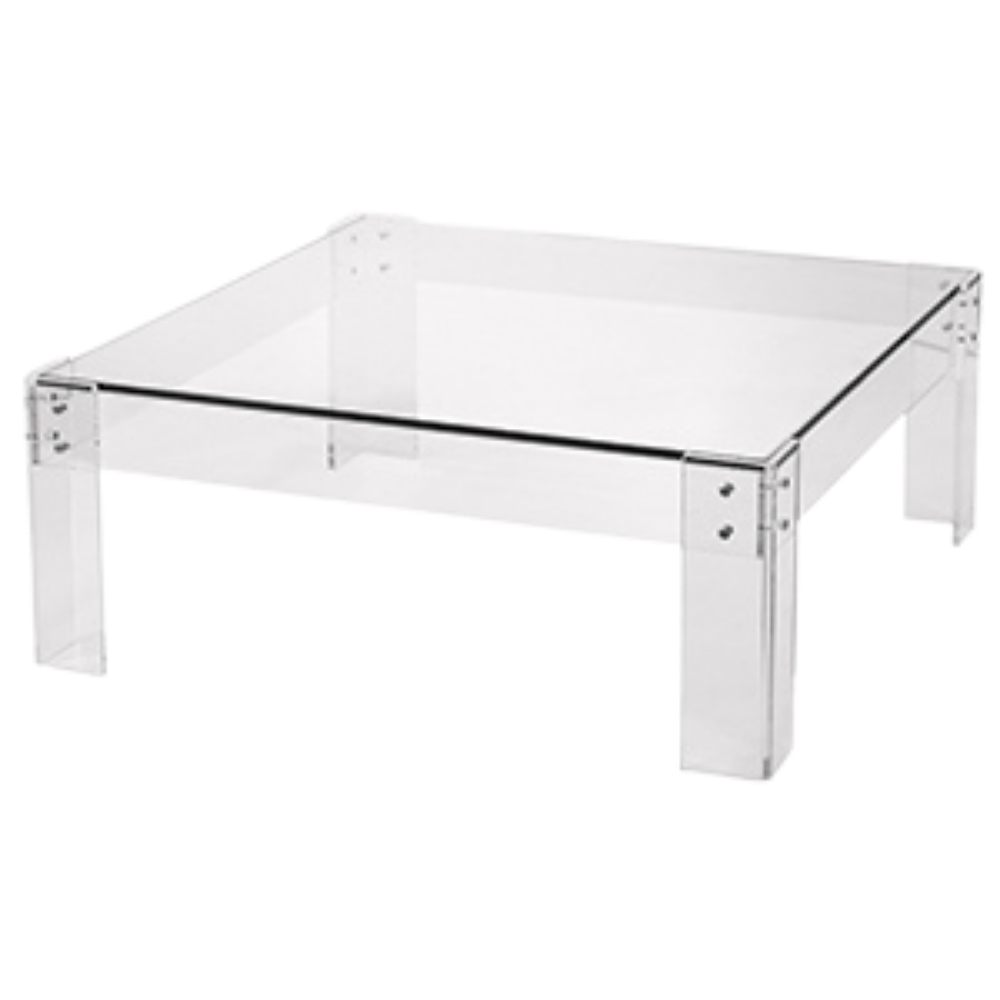 Mesa Vidro Cristal Centro com Tampo Vidro