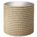 Mesa Cilíndrica Corda com Tampo Espelho