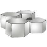 Mesa Colmeia Espelho - Conjunto