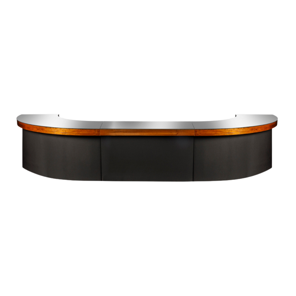 Balcão/Bar para Revestir com Tampo Espelho e Borda de 10cm em Madeira