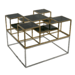 Mesa de Doces Chapelle com Vidro Fumê