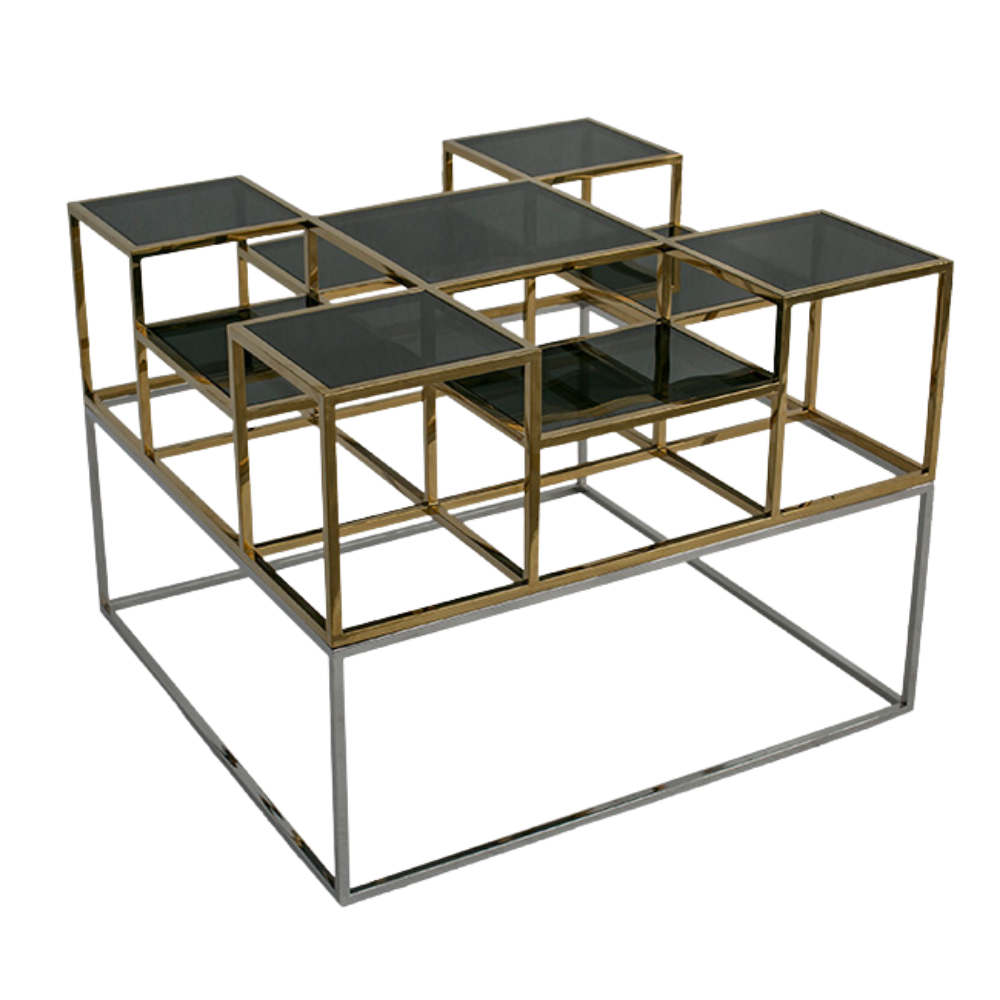 Mesa de Doces Chapelle com Vidro Fumê