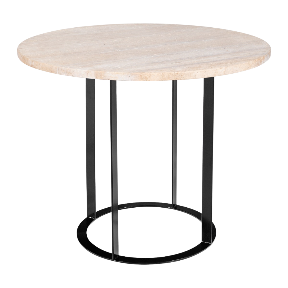 Base Dani com Tampo Mármore Travertino Bege