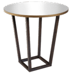 Base Trapézio Ferro Envelhecido com Tampo Espelho