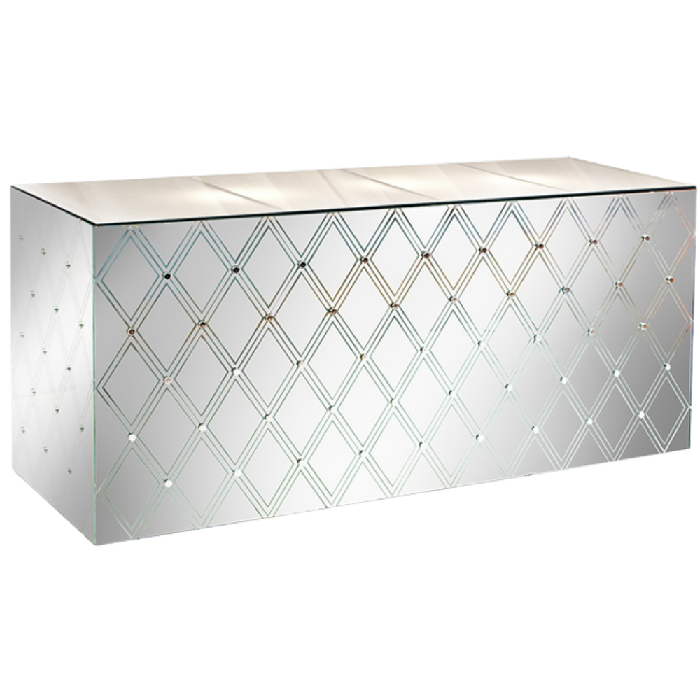 Balcão Espelho Losango com Tampo Acrílico