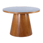 Mesa Cone Madeira com Tampo Fórmica Cinza