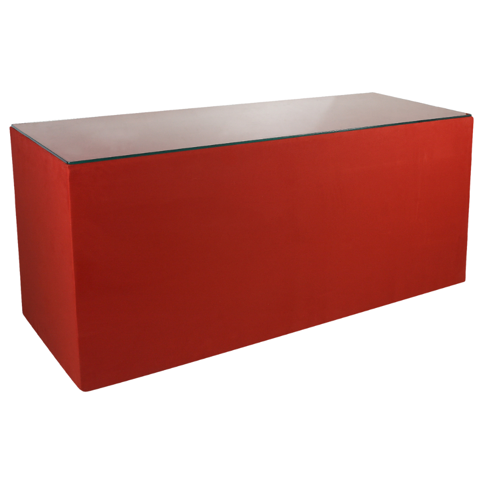 Balcão para Revestir com Tampo de Vidro