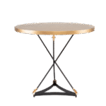 Mesa Flecha com Tampo Laca Dourada