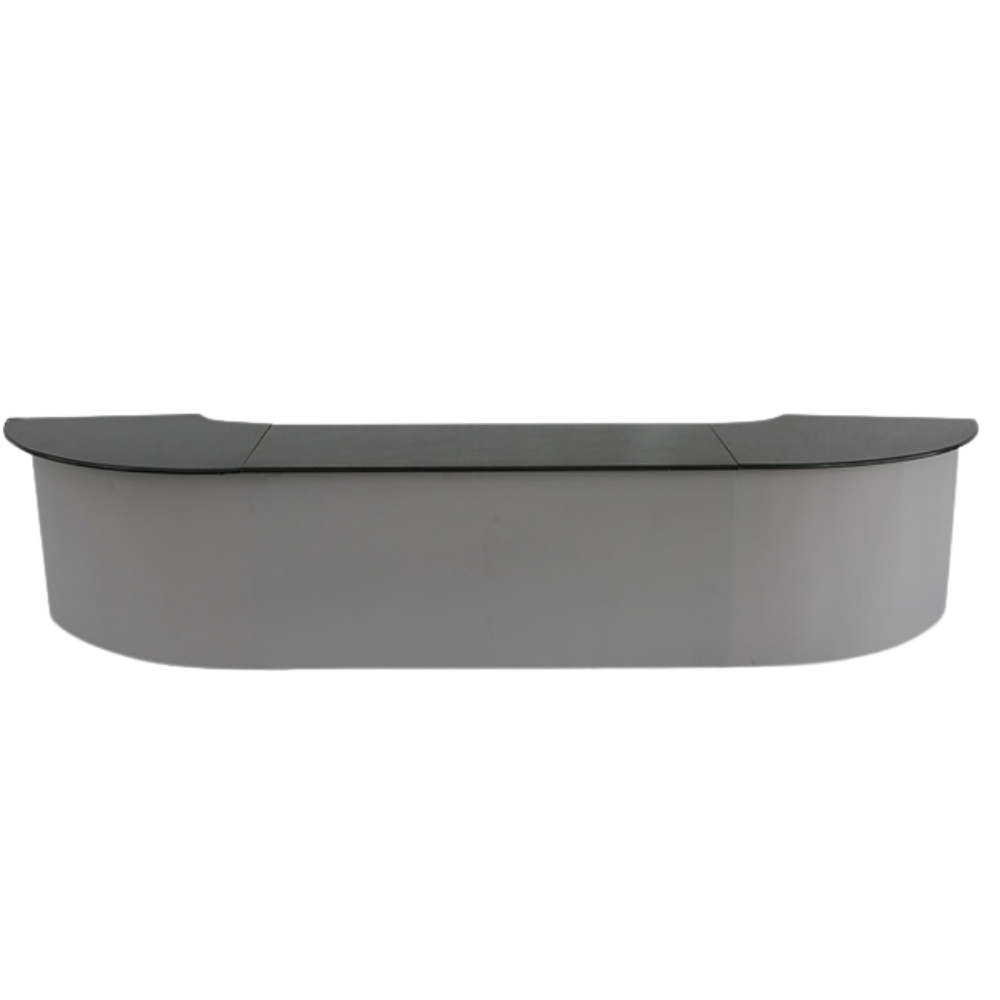 Balcão para Revestir com as Pontas Curvas com Tampo Granito Preto