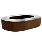 Balcão/Bar Ferro Envelhecido Oval