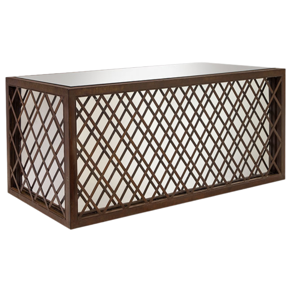 Balcão/Bar Frente Treliça Ferro Envelhecido