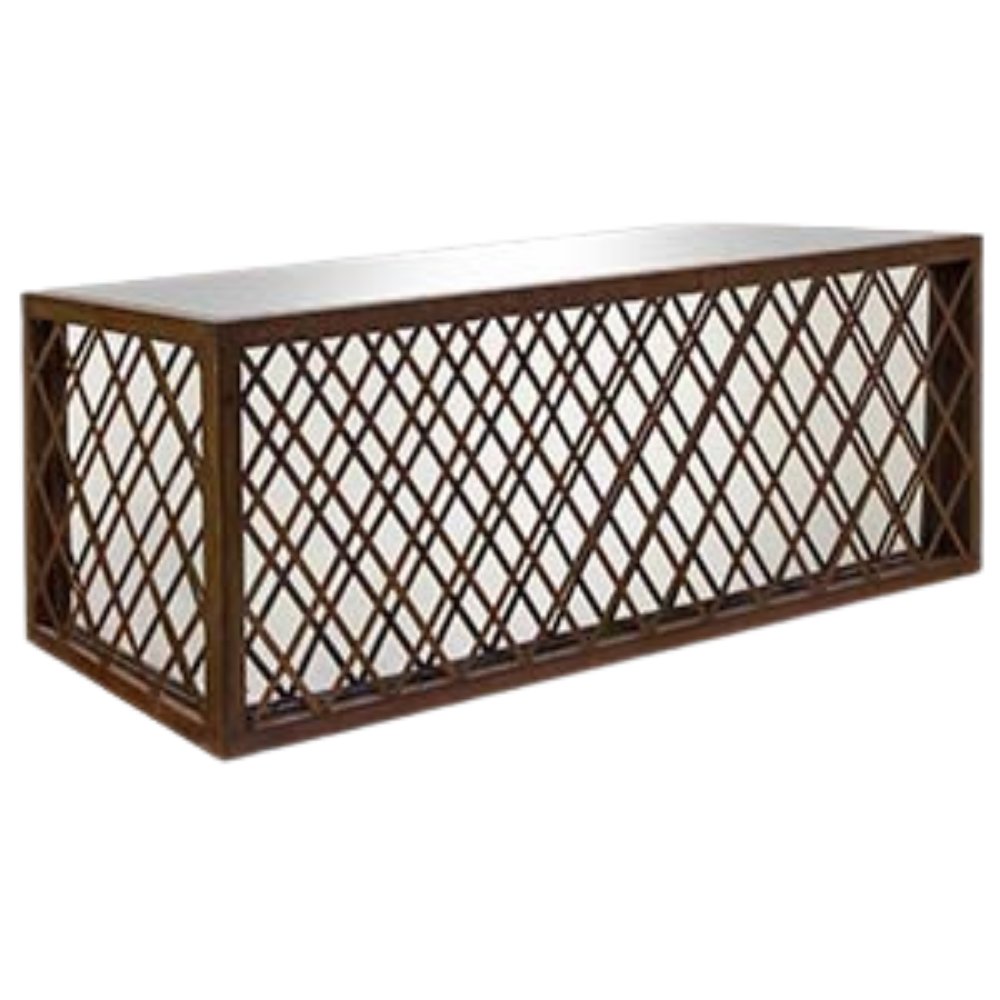 Balcão/Bar Frente Treliça Ferro Envelhecido