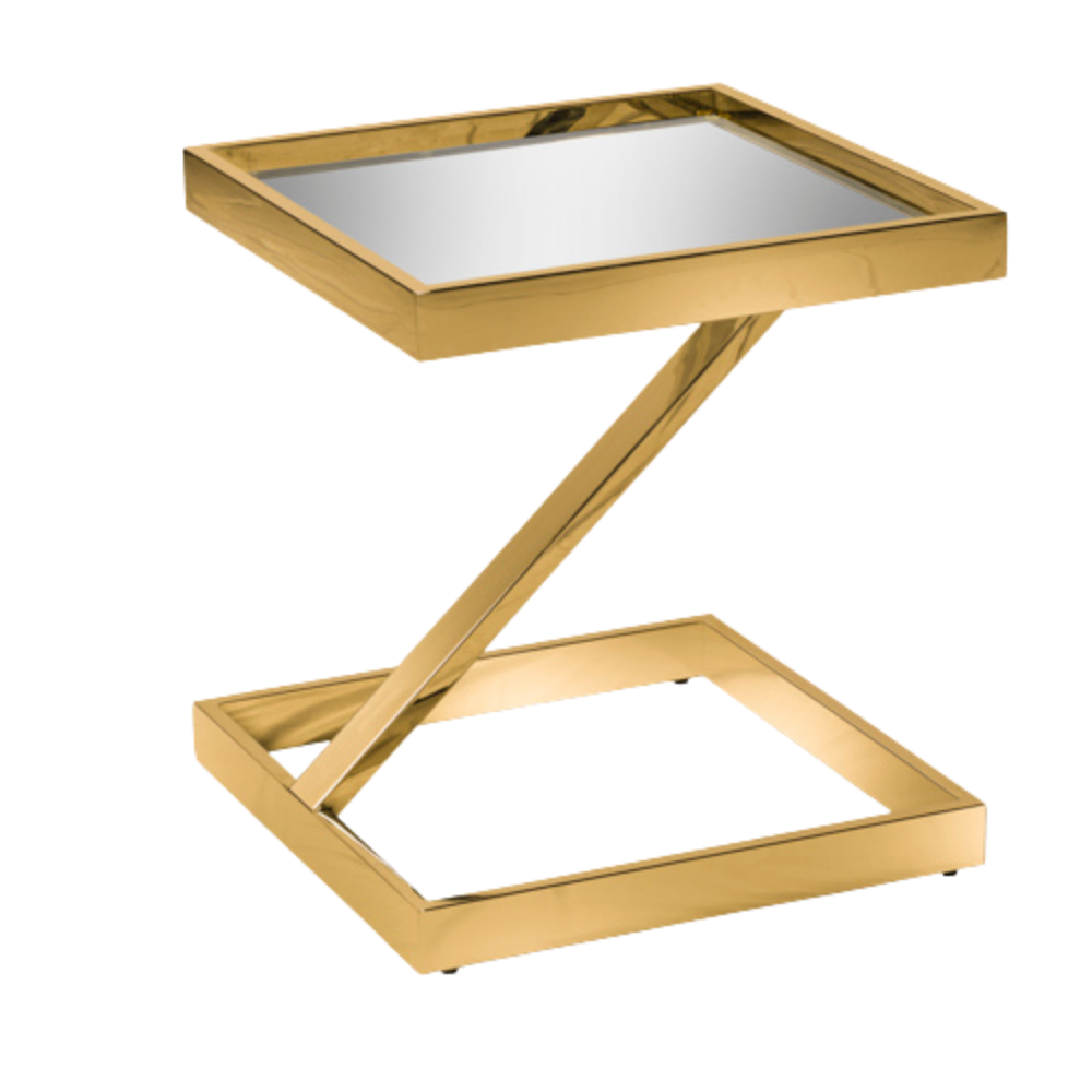 Mesa Chapelle Dourada Lateral com Espelho