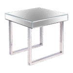 Mesa Espelho Cristal Lateral