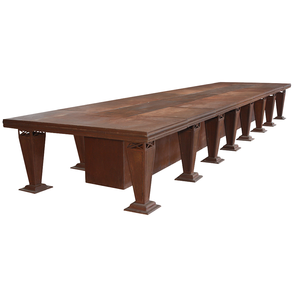 Mesa Ferro Envelhecido com Cachepot Central