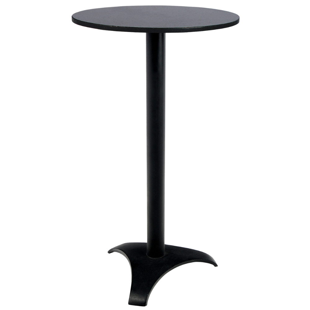 Bistrô Alto Base Preta com Tampo Granito Preto