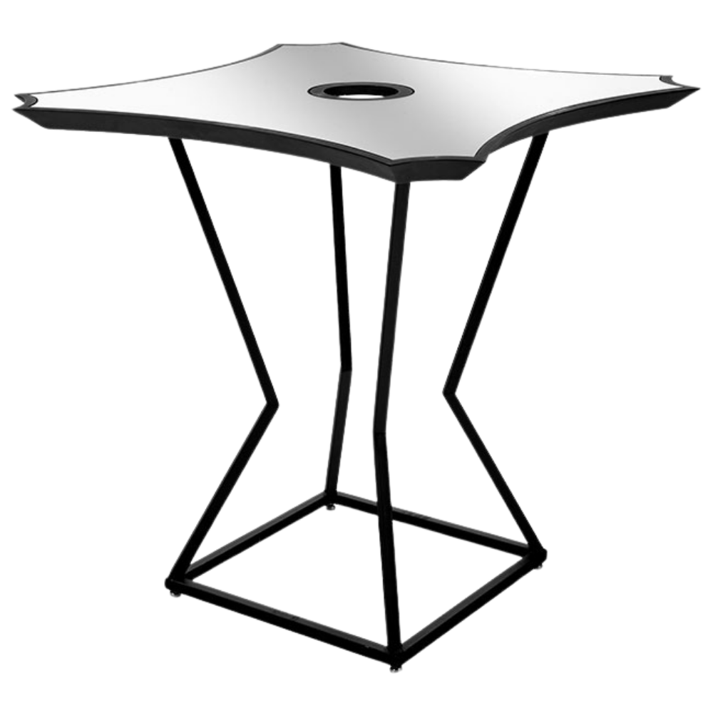 Bistrô Decô Alto com Tampo Espelho com Furo